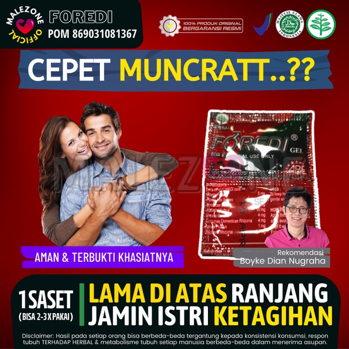 Obat Herbal Kuat Oles Pria Foredi gel Lebih Tahan Lama Asli Original