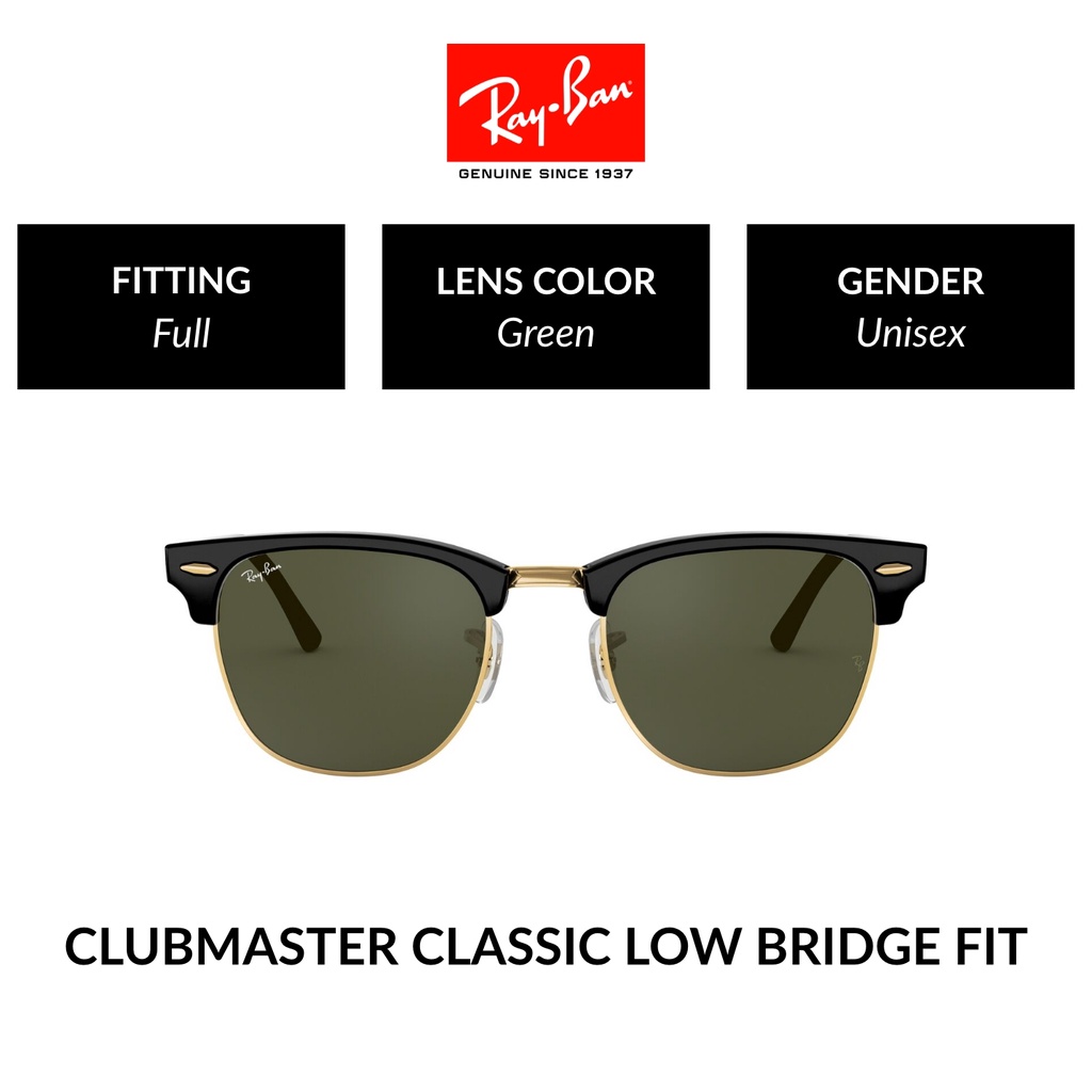 RAY-BAN Clubmaster | RB3016F W0365 | Full Fitting | Sunglasses | 55mm