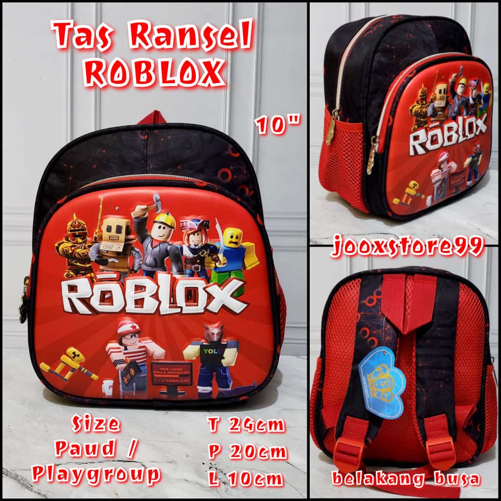 Tas Sekolah Ransel Anak Paud dan Playgroup Motif Timbul 3D Gambar Dino Backpack Anak Laki - Laki Tas Import