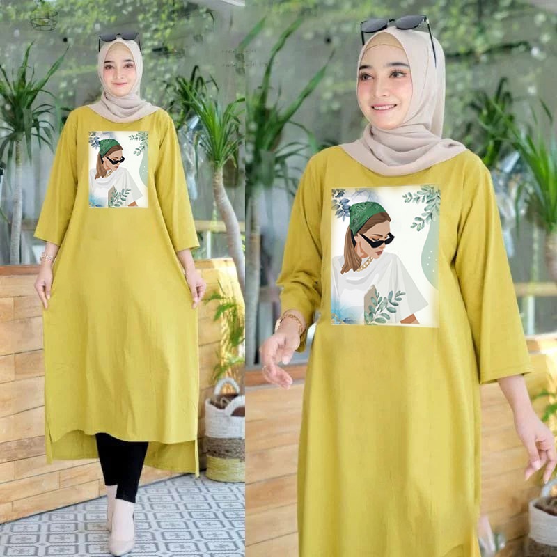 LONG TUNIK HIJAB COLABORATION TUNIK WANITA TERBARU 17