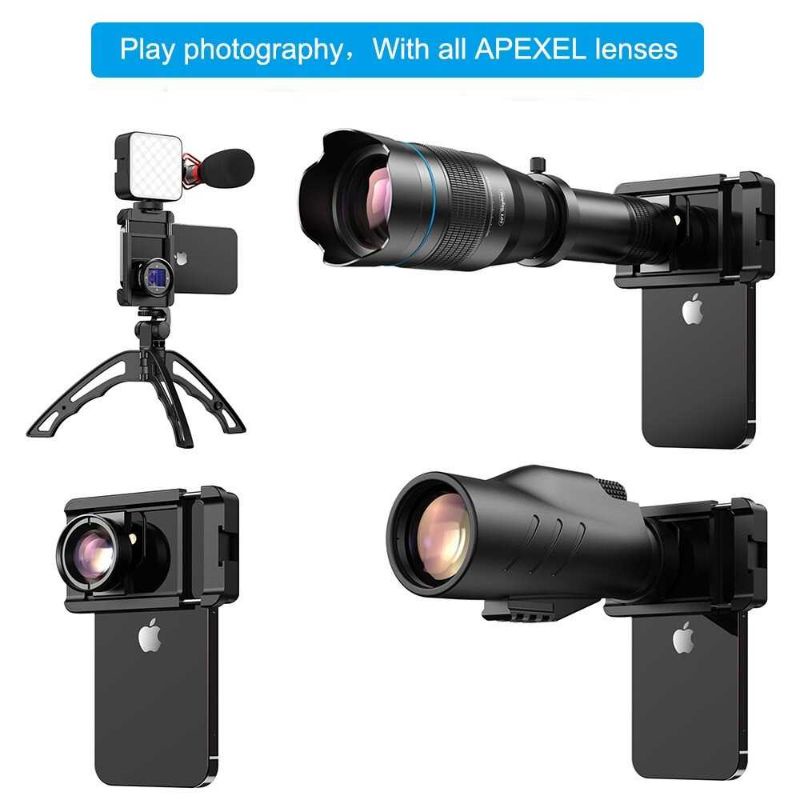 APEXEL Klip Smartphone Multifungsi Holder for Lens Telescope 95mm - APL-F001