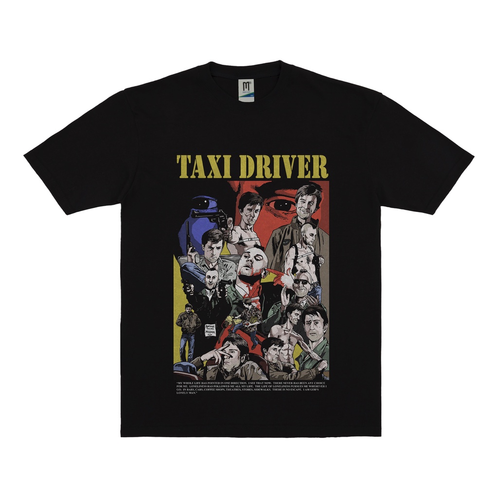 KAOS TAXI DRIVER VINTAGE | T-SHIRT TAXI DRIVER | TAXI DRIVER HITAM