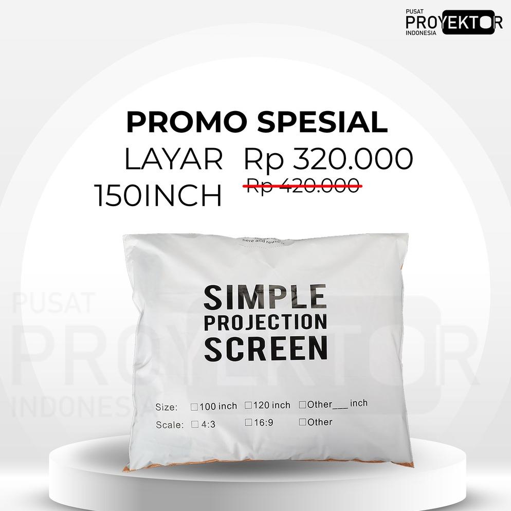 Layar Proyektor Portable 150 Inch | Simple Screen Projector | Projector Screen Portable Original