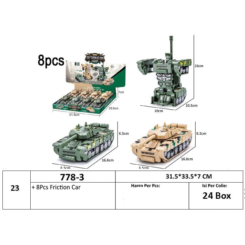 Military Deformation Chariot 778-3 ( Mainan Anak )