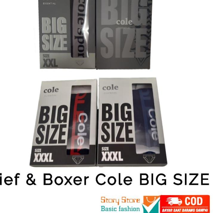 Kualitas Dijamin BOXER DAN BRIEF COLE ESSENTIAL BIG SIZE XXL XXXL 【jcc❁