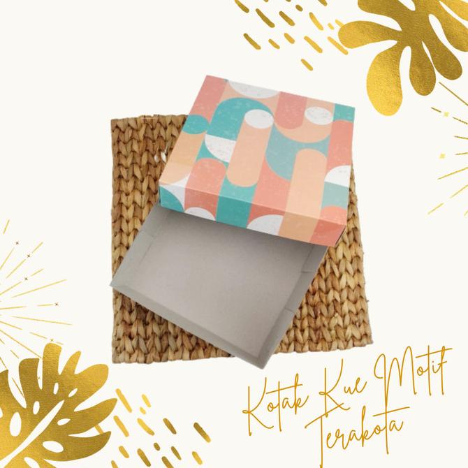 

Dus Kotak kue / kotak serbaguna motif kekinian 22x22x8