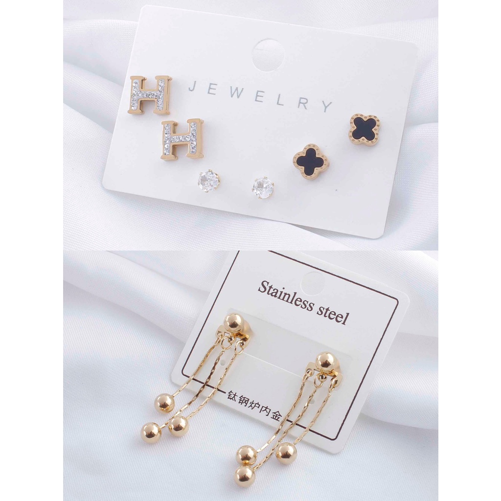Anting Titnium Permata Cantik Perhiasan Fashion 8067/0044