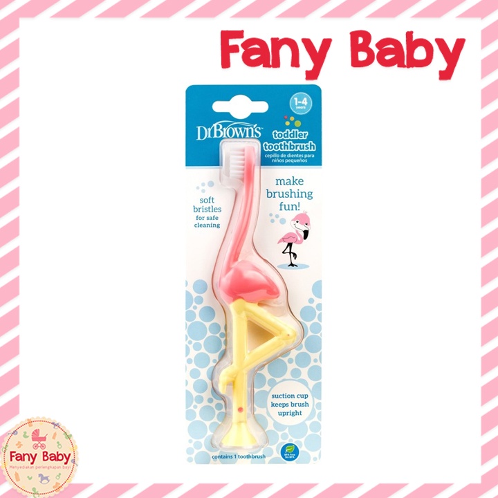 DR BROWN'S INFANT TOOTHBRUSH FLAMINGGO 1-4 YEAR