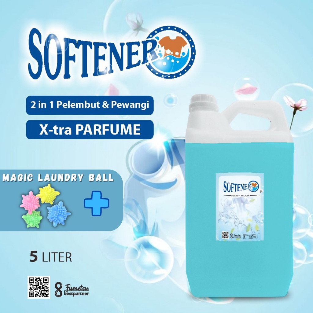 Softerner Pelembut dan Pewangi Pakaian Aroma Parfum Body Bath Segar Anti Apek Kemasan 5Liter Jerigen