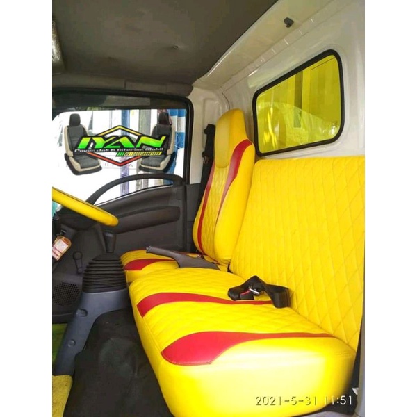 Sarung jok / Cover jok mobil truck ( Isuzu Elf Giga NMR 71 & Isuzu NLR 55 Lx ) Model motif variasi