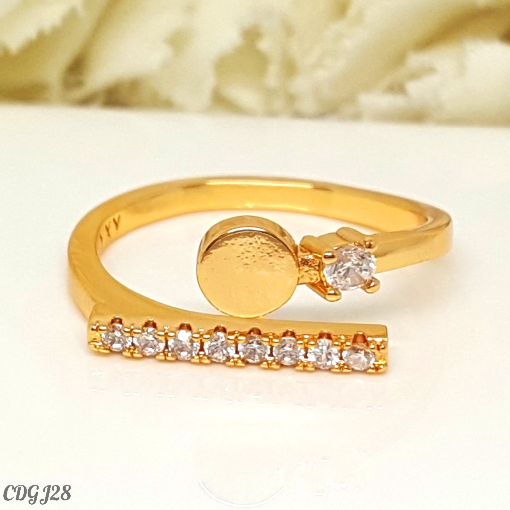 PGX Cincin Xuping Wanita Perhiasan Lapis Emas Aksesoris Fashion Premium - Z303