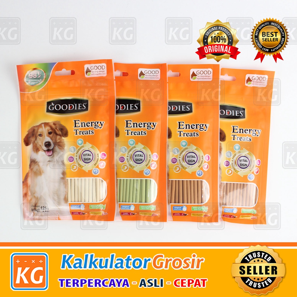 SNACK MAKANAN Anjing GOODIES DENTAL ENERGY STICK MIX ASSORTED 125 g