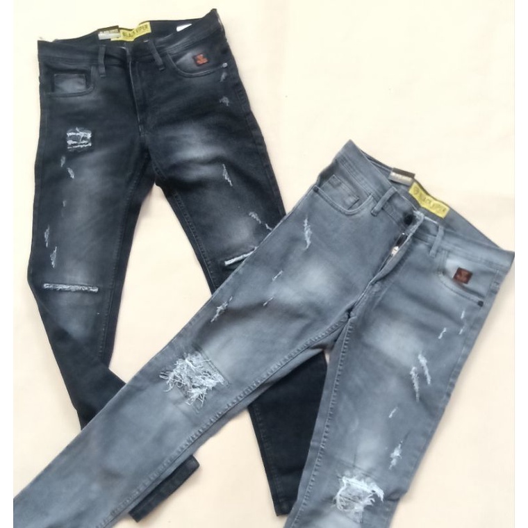 Celana Panjang Jeans Pria Sobek Ripped Celana Panjang Jeans Sobek Fashion Distro Celana Jeans Pensil Pria Model Ariel Noah Fashion Koea