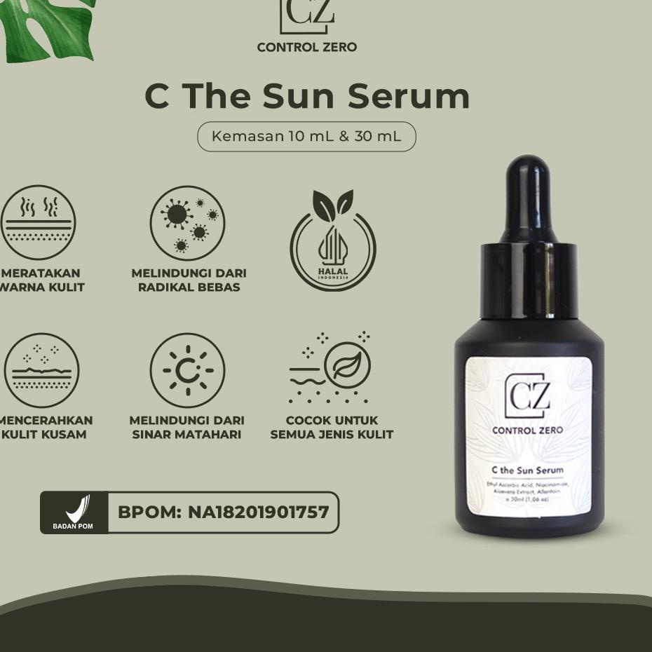 ► Control Zero - C The Sun Serum 10ml & 30ml 4% Niacinamide Repair Skin Barrier Skincare Glowing  ۞