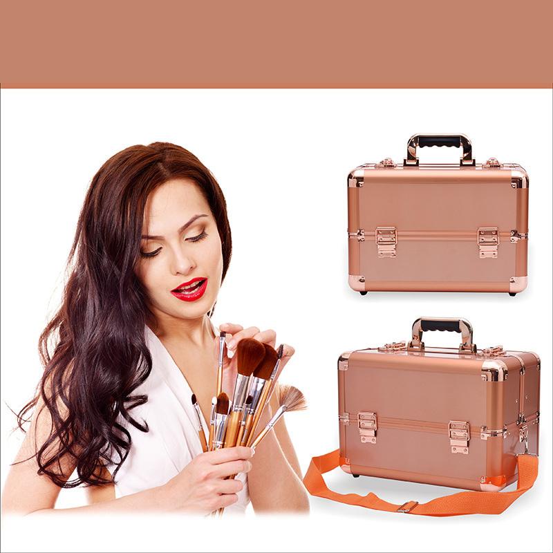 Beauty Case Premium Koper Make Up Tas Kosmetik Travel Organizer Travel Box 2susun Make Up Stronge Box  Import 969A