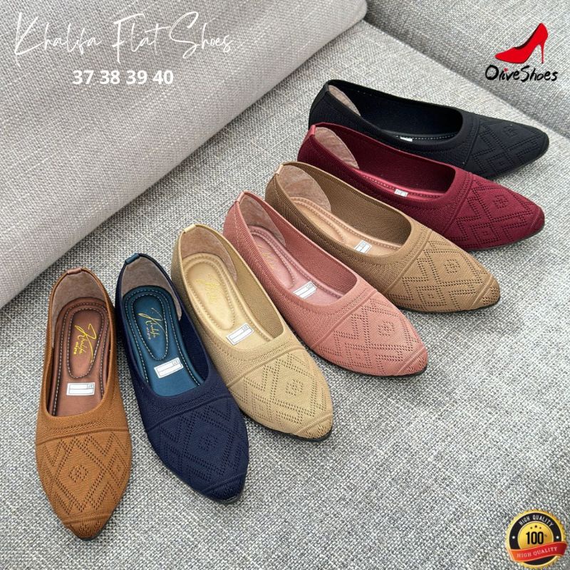 Sepatu Khalifa Rajut Flatshoes High Quality BISA COD