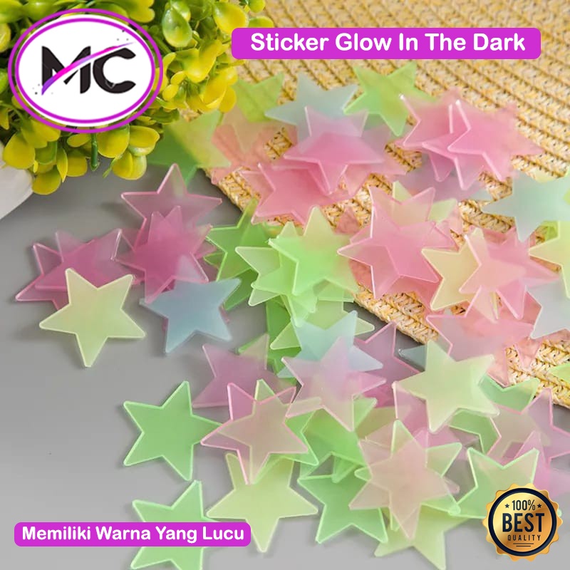 Sticker Dinding Kamar Aesthetic Glow In The Dark Stiker Bintang Salju Menyala Dalam Gelap Wall Sticker Tempelan Nyala