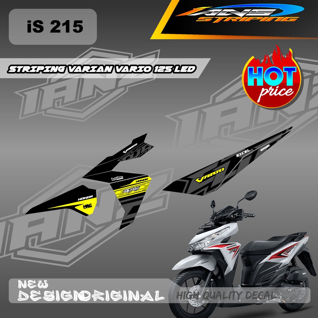 STIKER KONSEP RACING HONDA VARIO 125 LED / DECAL HONDA VARIO 125 LED CUSTOM VARIAN / DECAL KERETA HONDA VARIO 125 LED IS215