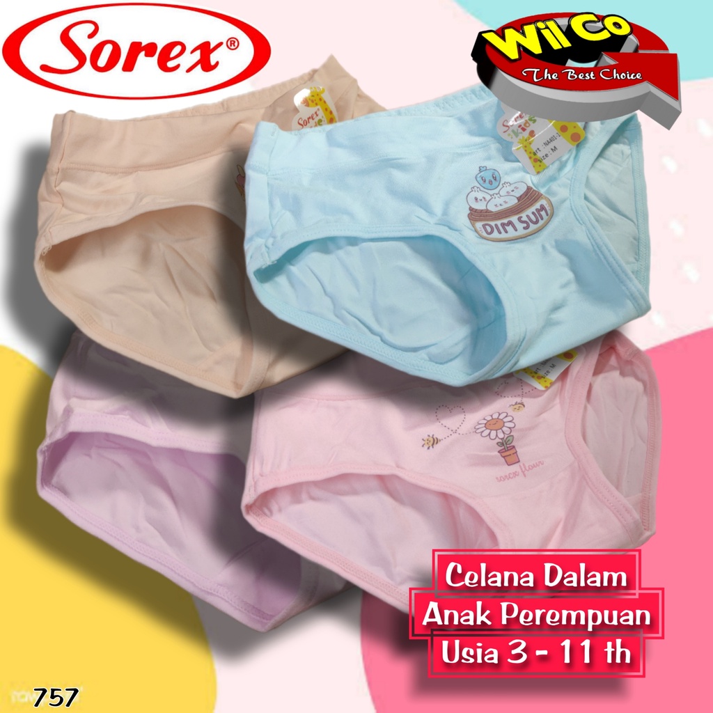 K757 - CELANA DALAM ANAK WANITA SOREX USIA 3 - 11 TH SIZE M-XL