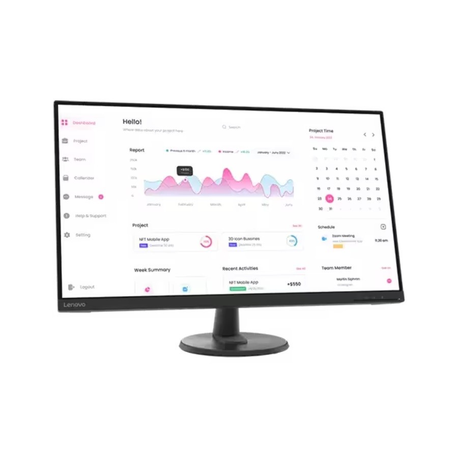 Monitor LED Lenovo D32-40 32&quot; 1080p HDMI DP sRGB 99% Audio Out 3.5mm