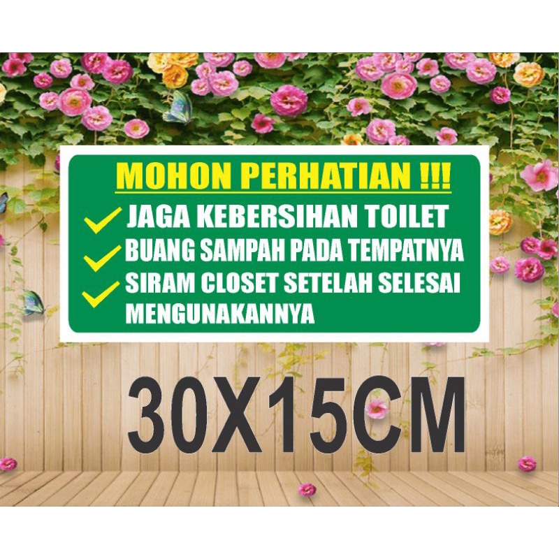 stiker mohon jaga kebersihan toilet