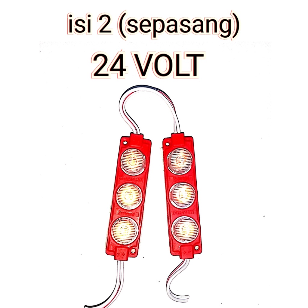 Lampu LED 3 mata 24 volt Lampu kolong truk bus neonbox akuarium LED variasi bak truk 24 volt