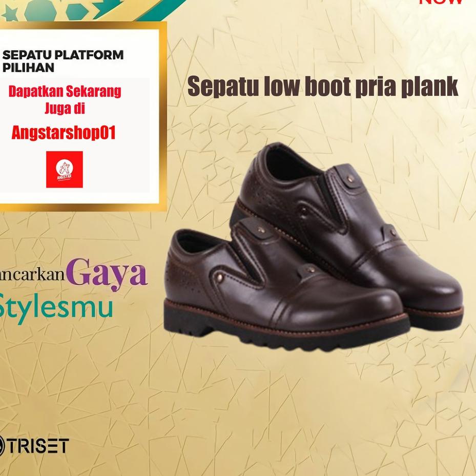 ☛ SEPATU LOW BOOTS KLASIK PRIA COWOK STYLISH HIKING PREMIUM QUALITY PLANKTON ORIGINAL ELEGAN HIGH ➱