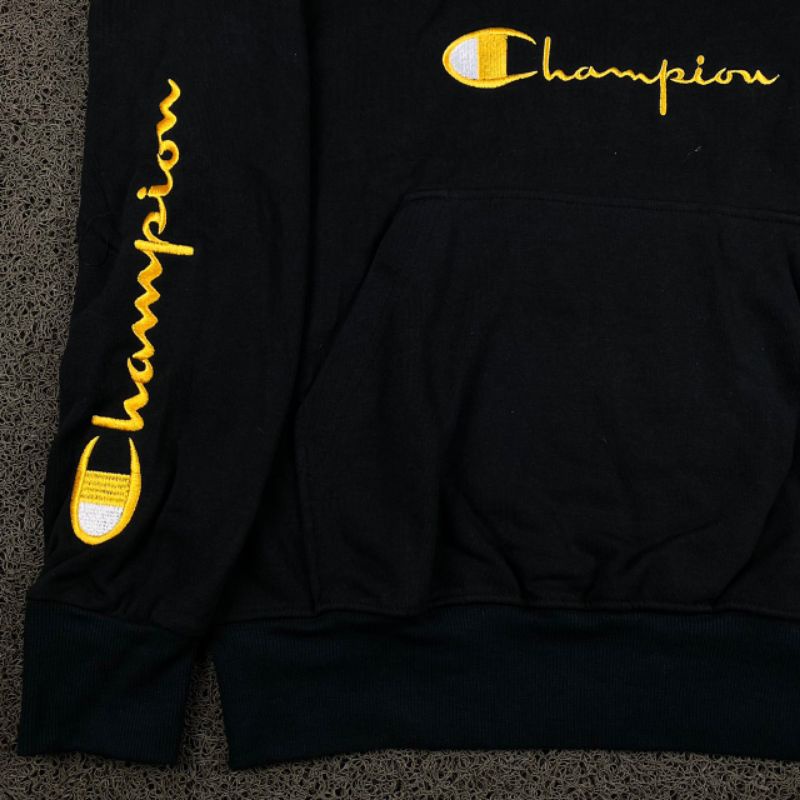 HOODIE CHAMPION BORDIR FULL TAG LABEL CASUAL HYPE