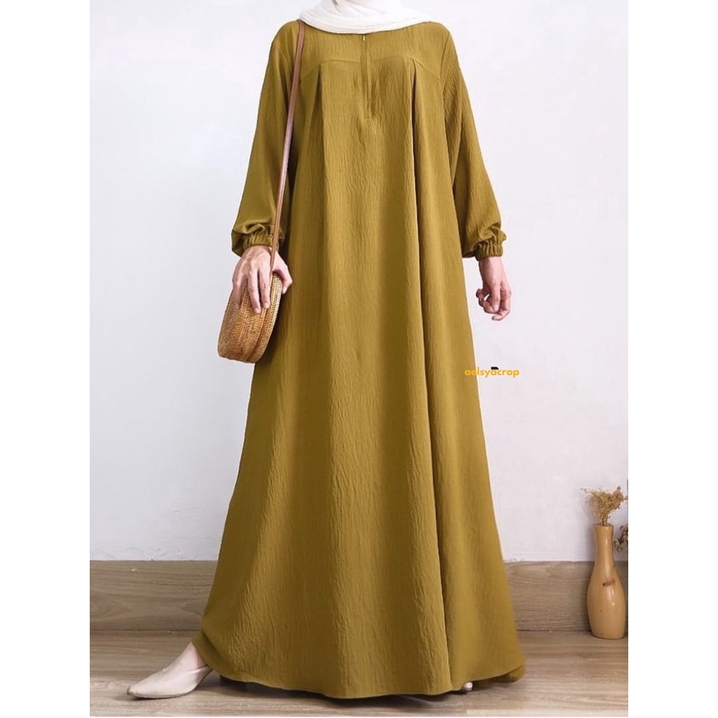 Gamis Crincle Premium Airflow | Tamara Dress | Fashion Muslim Syari | Maura Dress