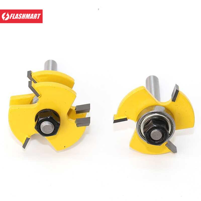 Flashmart Mata Bor Drill Bit Tongue &amp; Groove Joint Shank 6.35 mm 2PCS - C3