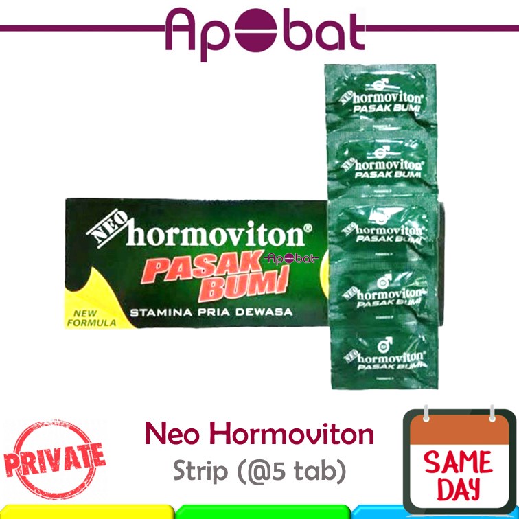 - ApObat - Neo Hormoviton STRIP isi 5 Kapsul Pasak Bumi Multivitamin Stamina Pria Dewasa Obat Kuat N