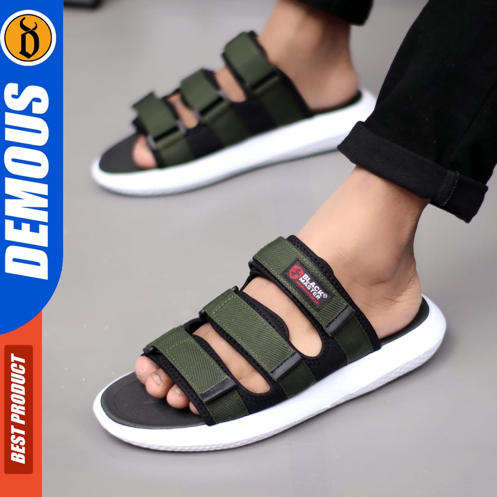 DEMOUS Hendrey - Sandal Slide Pria Sendal Casual Slop Terbaru