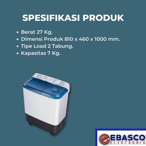 MESIN CUCI SANKEN 2 TABUNG 9 KG TW 9220