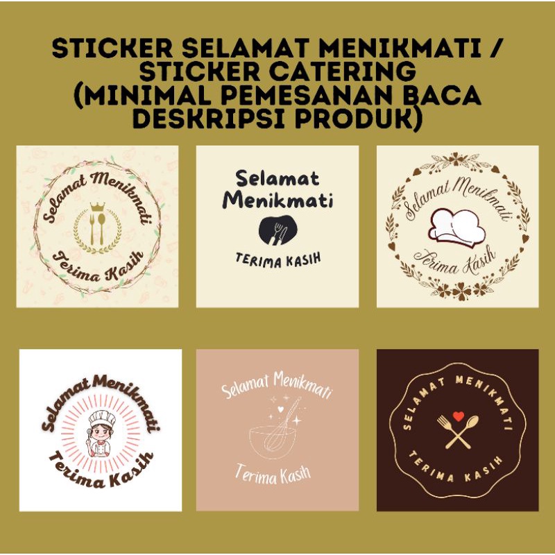 

[KOTAK] STICKER SELAMAT MENIKMATI / STICKER CATERING / STICKER MAKANAN / STICKER OLSHOP