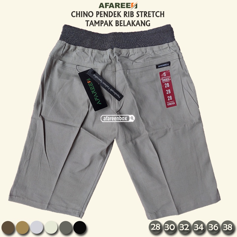 AFAREEN - Celana Chino Pendek Pria Pinggang Kolor Premium Original