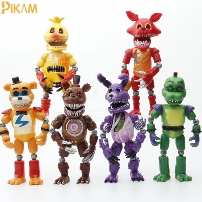 figure set five night at Freddy set 6 besar mainan freddy