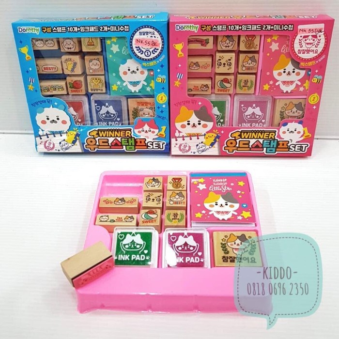 

Mainan edukasi - mainan kreativitas stempel kayu motif kucing - NK