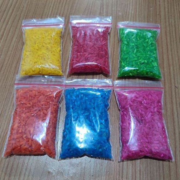 

Rainbow Rice/Beras warna/bahan kerajinan