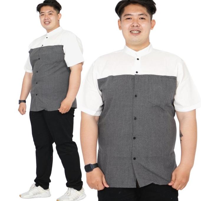 TERBARU Okechuku DHIMAS BIG SIZE Kemeja Koko Ukuran Besar Kemeja Lengan Pendek /BAJU KOKO PRIA/BAJU 