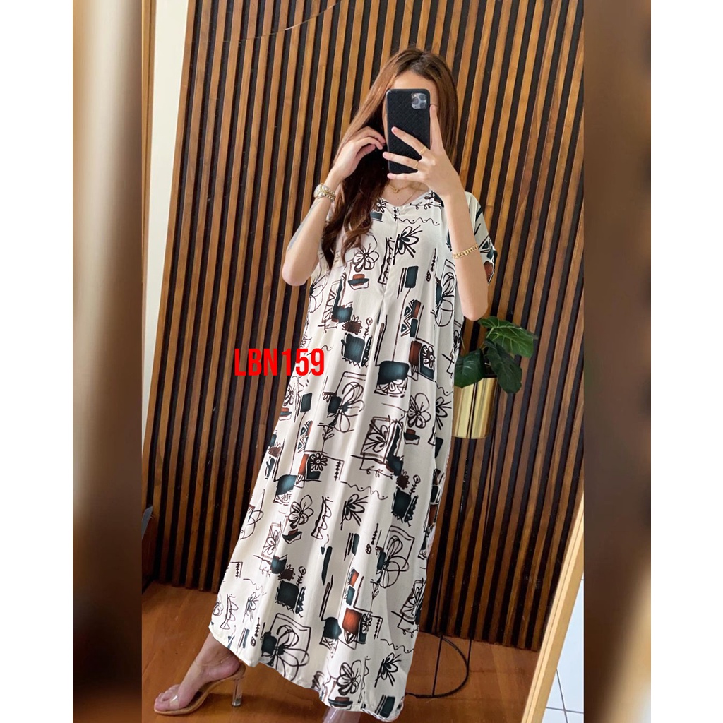 Daster Panjang Busui Semata Kaki Rinrin Collection-LBN159