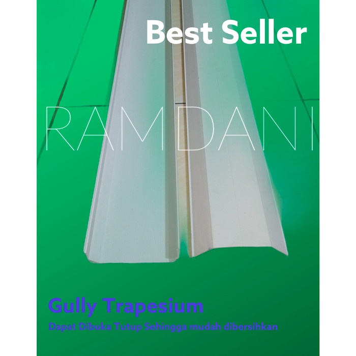 Terlaris Gully Hidroponik Trapesium Polos Panjang 4M