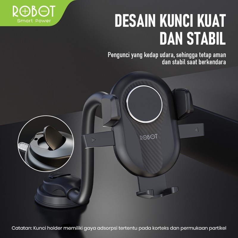 Robot RT-CH17 Alumunium Neck Dashboard Car Holder Phone Mount Bracket