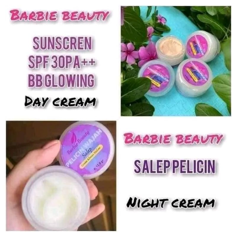 PAKET GLOWING SUNCREEN DAN SALEP LICIN BARBIE BEAUTY