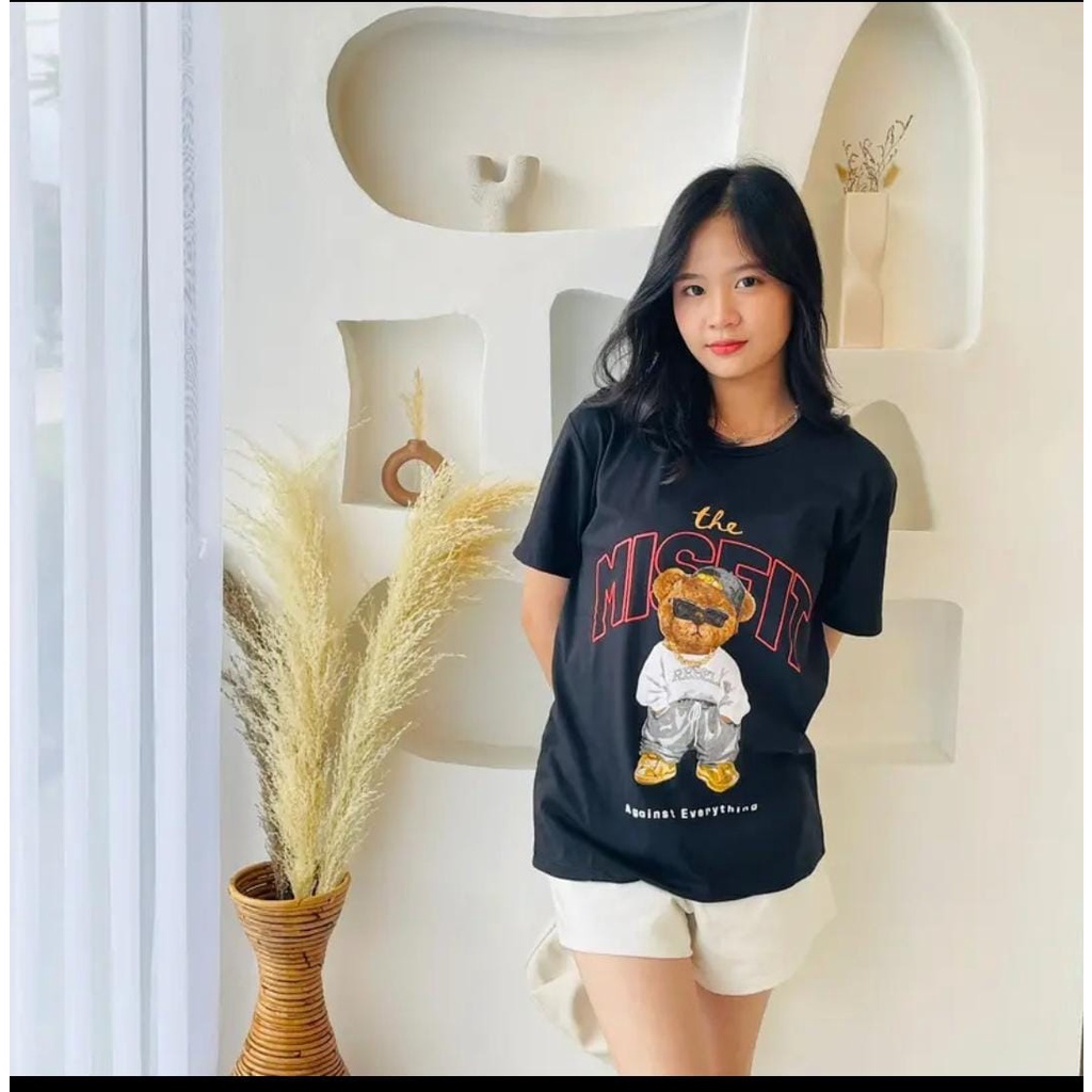 AFI - MC - Kaos Oversize Wanita Bear Miss (LD 106, P 65)