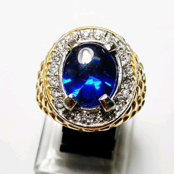 Batu Akik Cincin Batu King Safir Kecil Kantoran Elegan 3s208