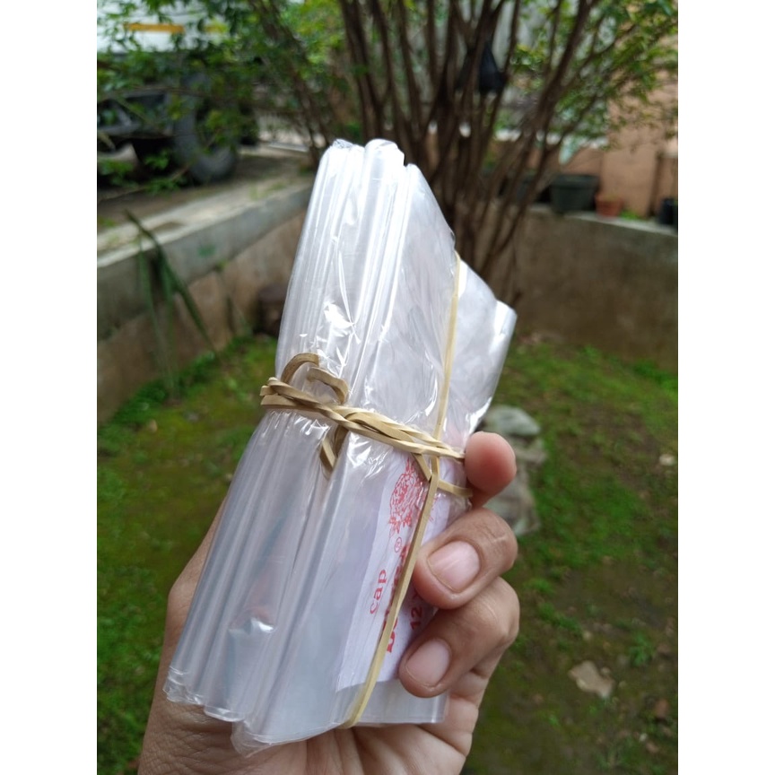 Plastik AA bening tipis ukuran 12x25, plastik bening tipis, plastik kemasan ukuran 12X25 tebal 01, p