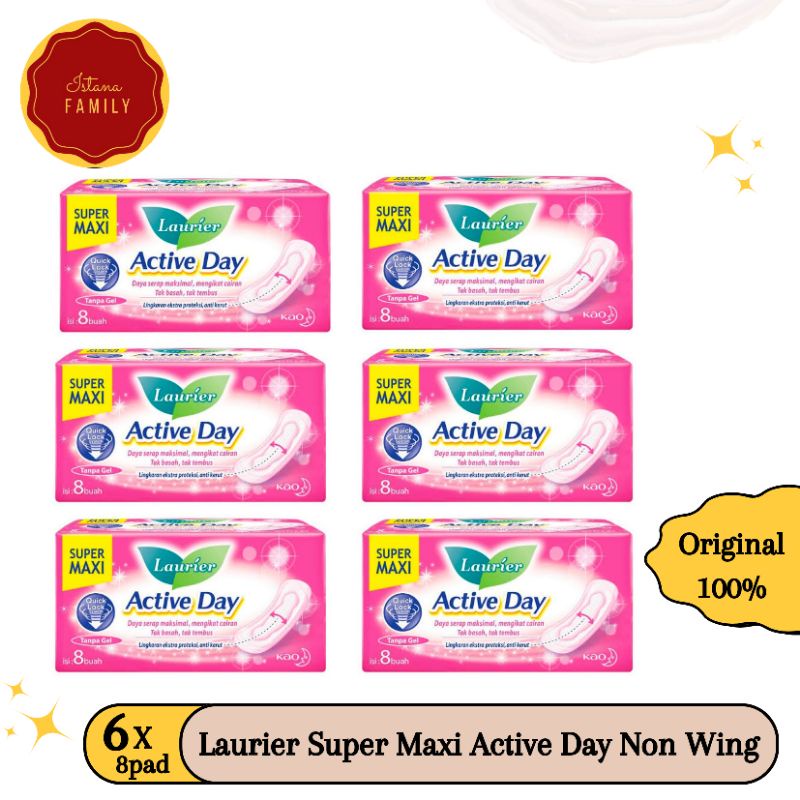 Laurier Active Day 8pad Paket isi 6pcs