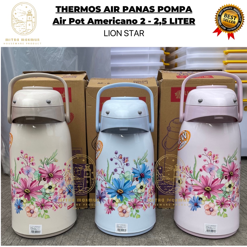 SALE!! THERMOS AIR PANAS POMPA AMERICANO LION STAR 2 - 2,5 LITER / TERMOS PANAS / TERMOS POMPA