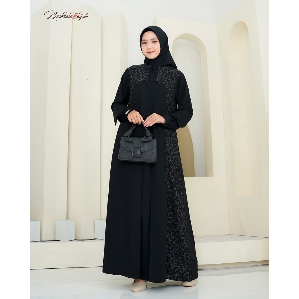 Nayera Dress Gamis Wanita Hijab Syari Fashion Muslimah Butik Mewah Ori Branded Premium Terbaru