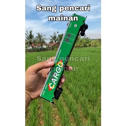 MAINAN MINIATUR KERETA API, GERBONG CARGO SPESIAL,PALING MURAH,MAINAN TERBARU